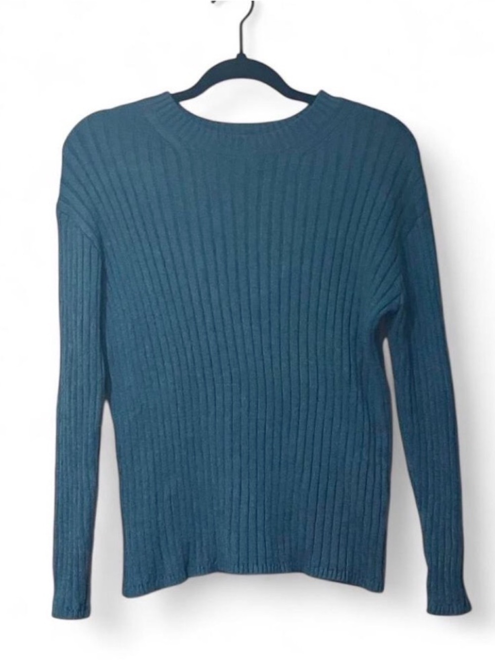 Jessica Simpson Teal Ribbed Crewneck Sweater